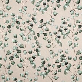 Tissu de décoration Semi-panama Eucalyptus – nature/menthe, 