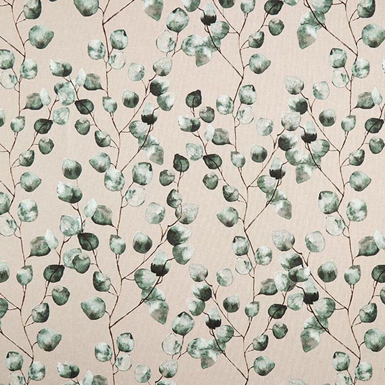 Tissu de décoration Semi-panama Eucalyptus – nature/menthe,  image number 1