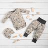 Jersey coton Pingouin, ours polaire et bonhomme de neige – amande,  thumbnail number 6