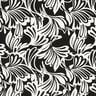 Jersey viscose Fleurs abstraites – noir/ivoire,  thumbnail number 1
