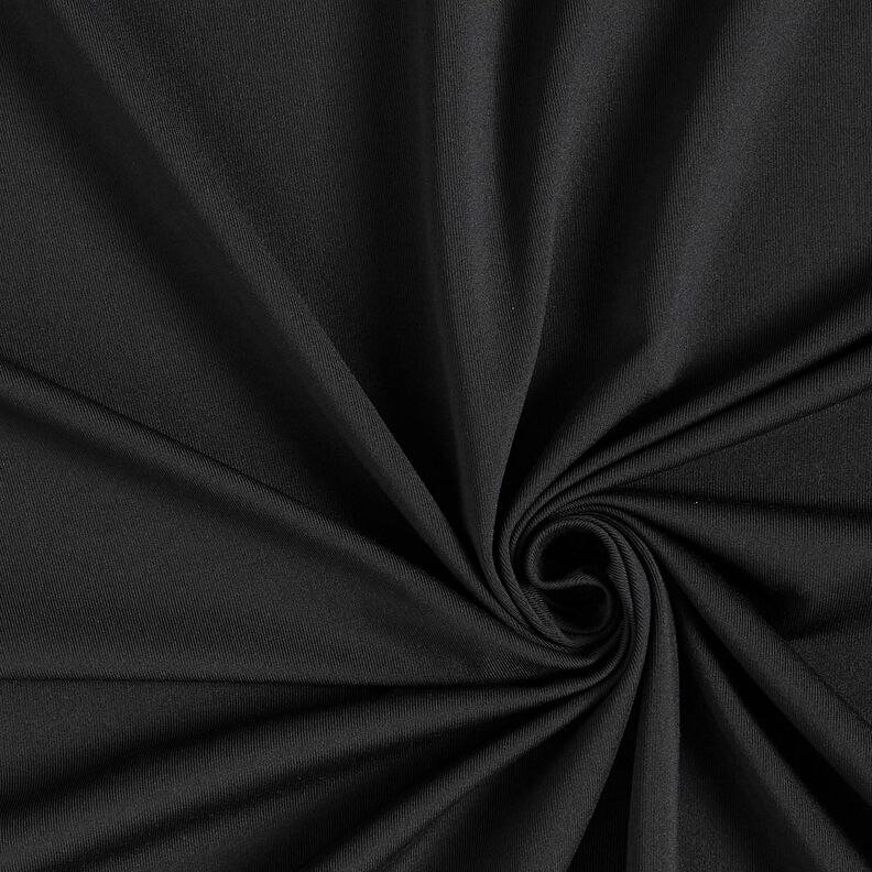 Jersey brossé intérieur uni – noir,  image number 1