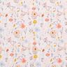 Tissu en coton Prairie fleurie avec oiseaux – rosé,  thumbnail number 1