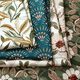 Tissu de décoration Canvas feuilles peintes – vert/blanc,  thumbnail number 6