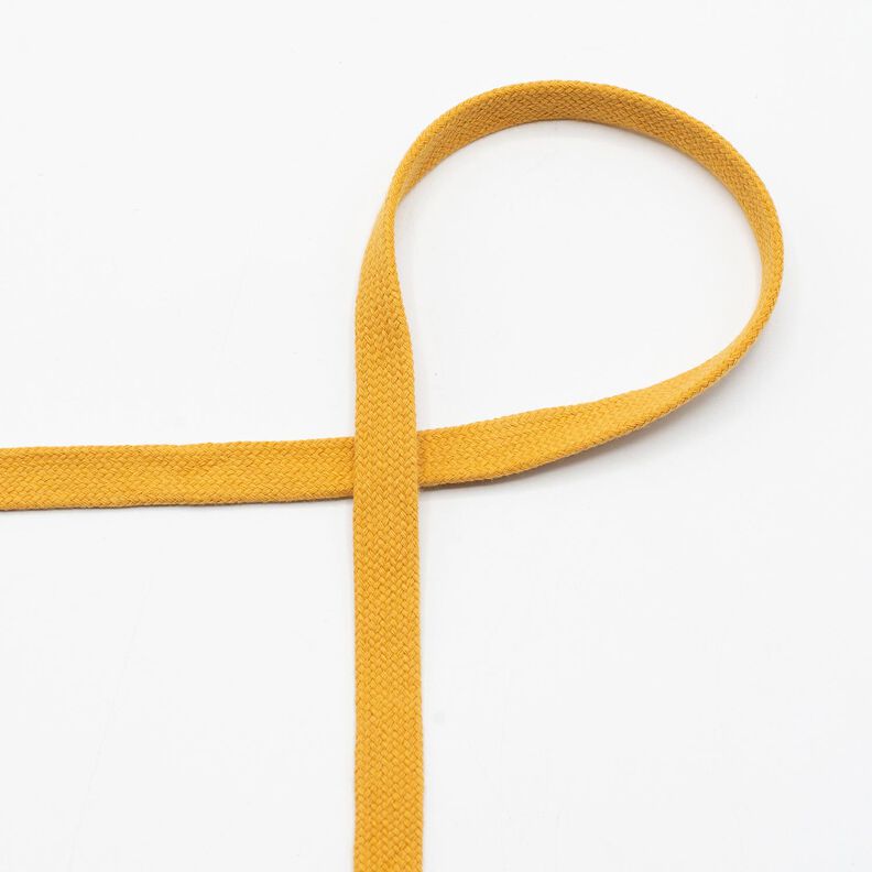 Cordon plat Sweat-shirt à capuche Coton [15 mm] – jaune curry,  image number 1