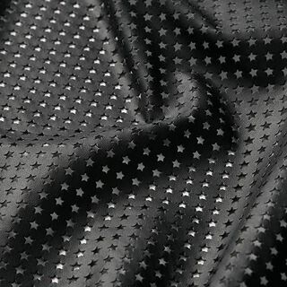 Similicuir petites étoiles découpées – noir, 