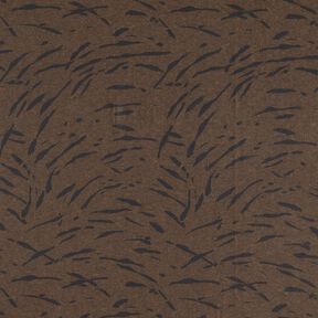 Jersey romanite tissu gratté avec rayures abstraites – marron noir, 