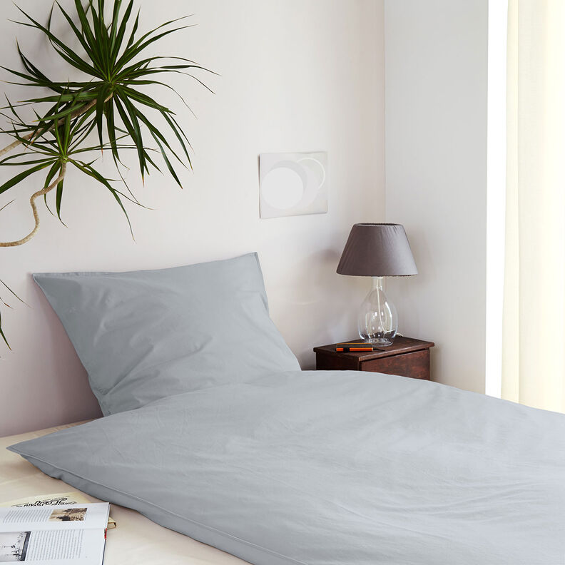 Tissu en coton Cretonne Uni – gris clair, image number 6