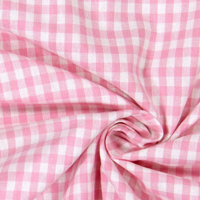 Tissu en coton Vichy à carreaux 0,5 cm – rose/blanc,  image number 2