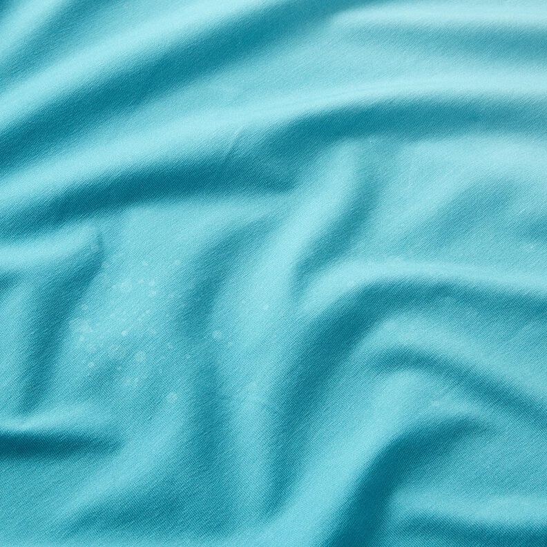 Jersey coton Tissu pour bordure Feuilles de ginkgo dorées | Glitzerpüppi – noir/turquoise,  image number 6