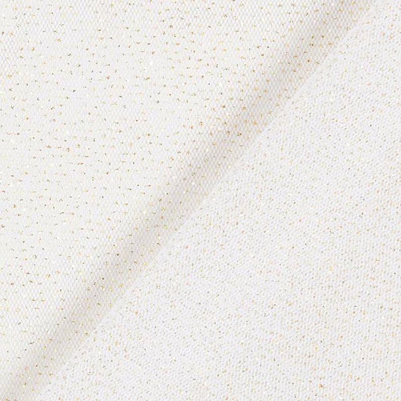 Tissu tulle scintillant – blanc/or,  image number 5
