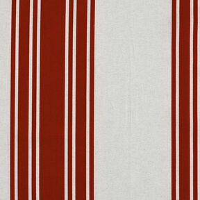 Tissu de décoration Panama Blockstreifen – écru/gris brume, 