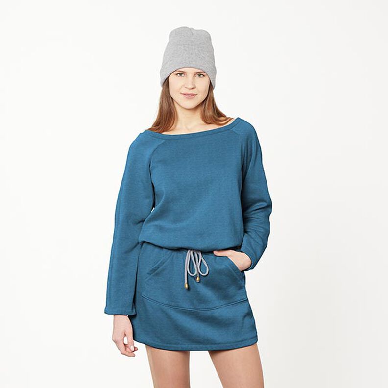 GOTS French Terry Sweat d’été | Tula – bleu jean,  image number 5