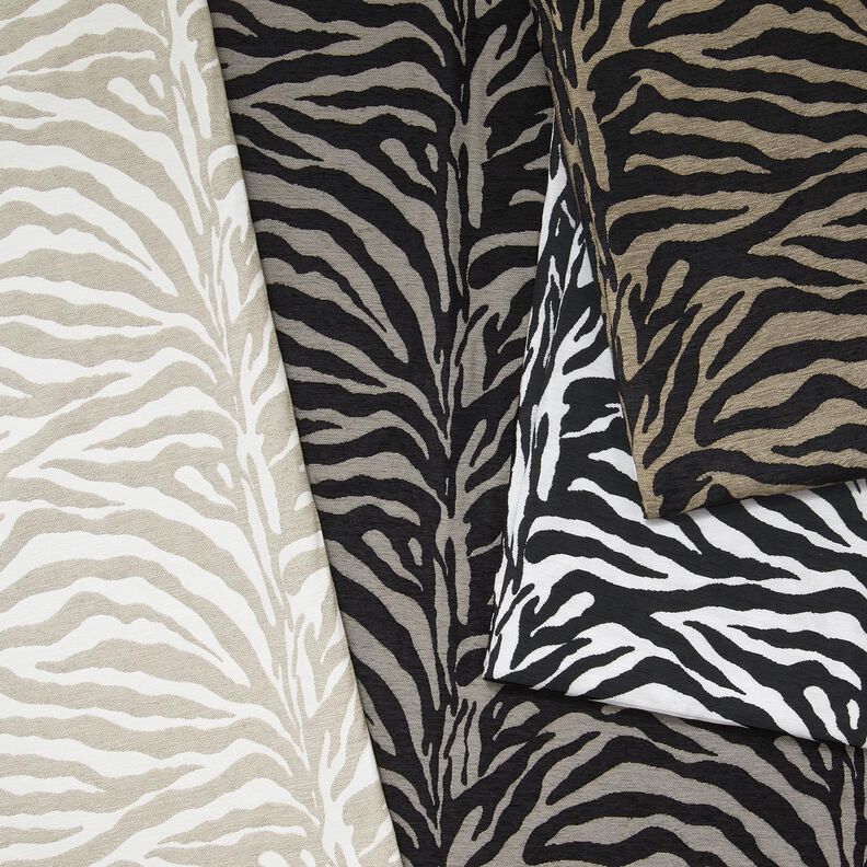 Tissu de revêtement Jacquard Zèbre – anémone/nature, image number 5