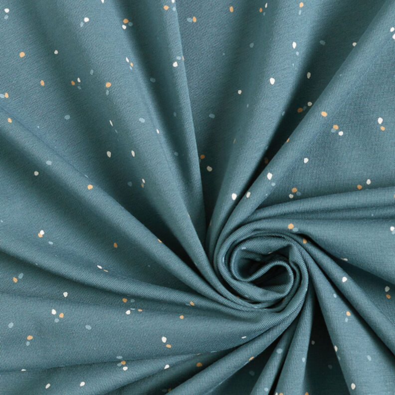 Jersey coton Taches irrégulières – bleu jean,  image number 3