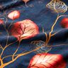 French Terry Tissu bordure feuilles d'automne | Glitzerpüppi – bleu marine/orange pêche,  thumbnail number 6