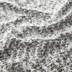 Tissu tricoté effet fil – noir/blanc, 