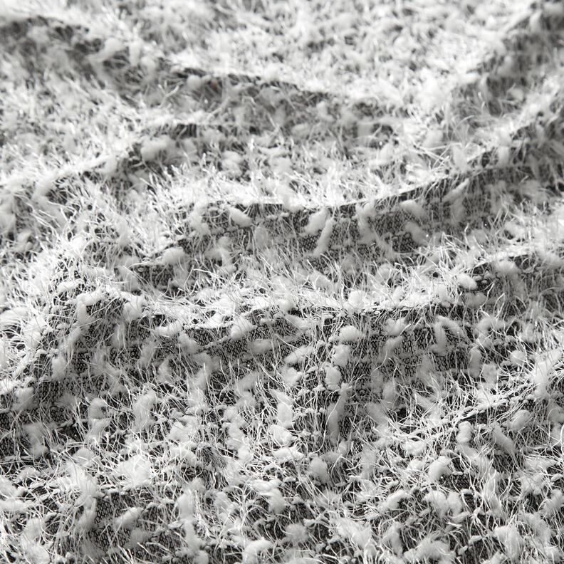 Tissu tricoté effet fil – noir/blanc, image number 2