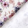 GOTS Jersey coton Fleurs aquarelle Impression numérique – écru/violet pastel,  thumbnail number 4