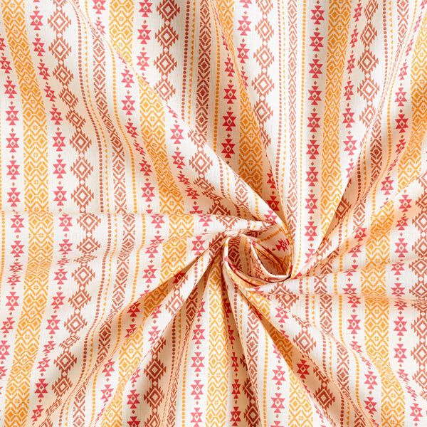 Tissu en coton cretonne Ethno – moutarde/beige,  image number 4