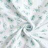 GOTS Tissu double gaze de coton Feuilles de la jungle | by Poppy – blanc/menthe clair,  thumbnail number 3