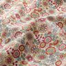 Tissu de décoration Semi-panama Grandes fleurs – nature/rose vif,  thumbnail number 2