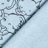 Coton mélangé Jersey Bousculade d'éléphants – bleu argenté,  thumbnail number 4