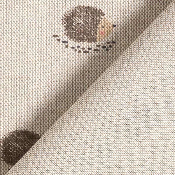 Tissu de décoration Semi-panama Hérissons – nature/marron,  image number 4