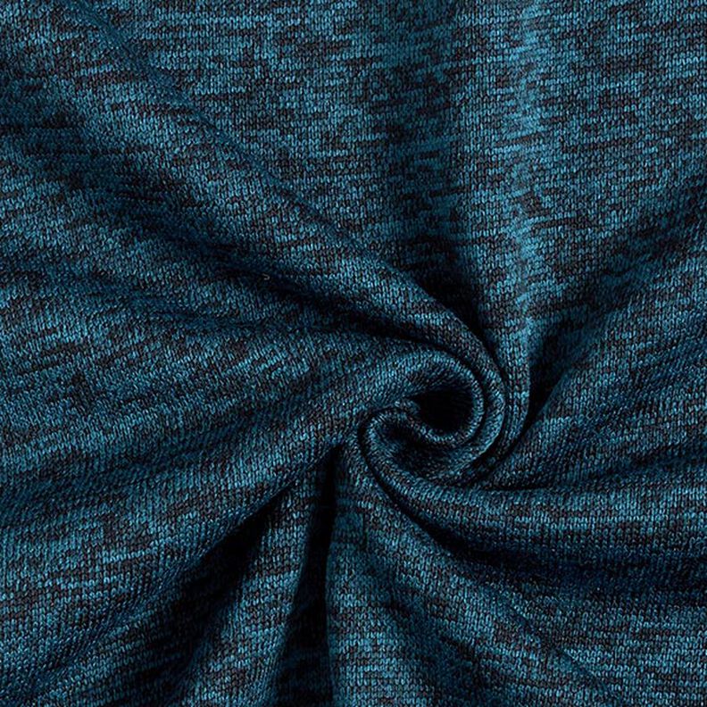 Polaire tricot – pétrole/noir,  image number 1