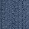 Jersey jacquard Cloqué Torsades – bleu jean,  thumbnail number 1