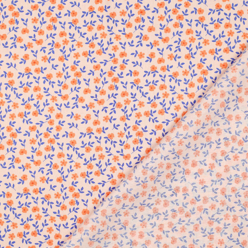 GOTS Popeline coton Streublümchen | Poppy Fabrics – nature/orange pêche, image number 5