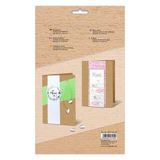 Cartes de menu en carton kraft 200g/m² [ 6 Pièces ] – anémone, 