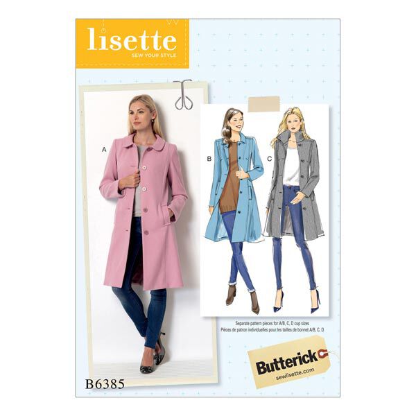 Manteau, Butterick 6385|40 - 48, image number 1