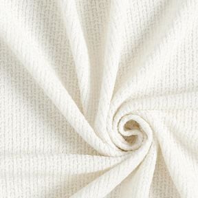 Chenille Jacquard maille Paillettes – ivoire/argent métallisé, 