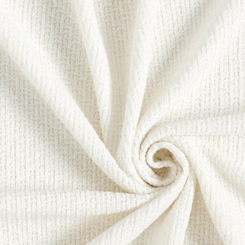 Chenille Jacquard maille Paillettes – ivoire/argent métallisé,  image number 1