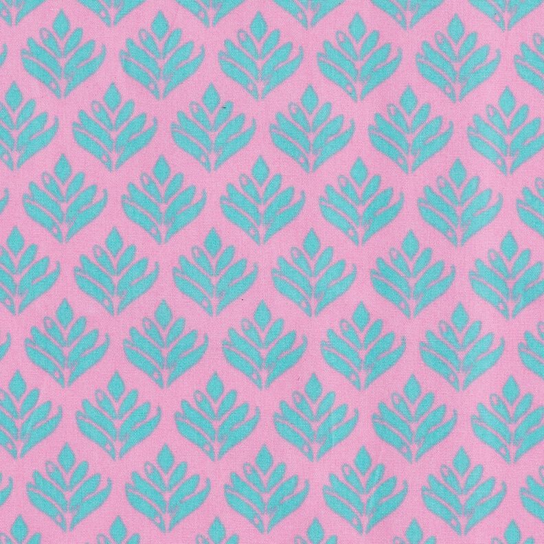 Coton enduit Sujets abstraits – rose/bleu aqua, image number 1