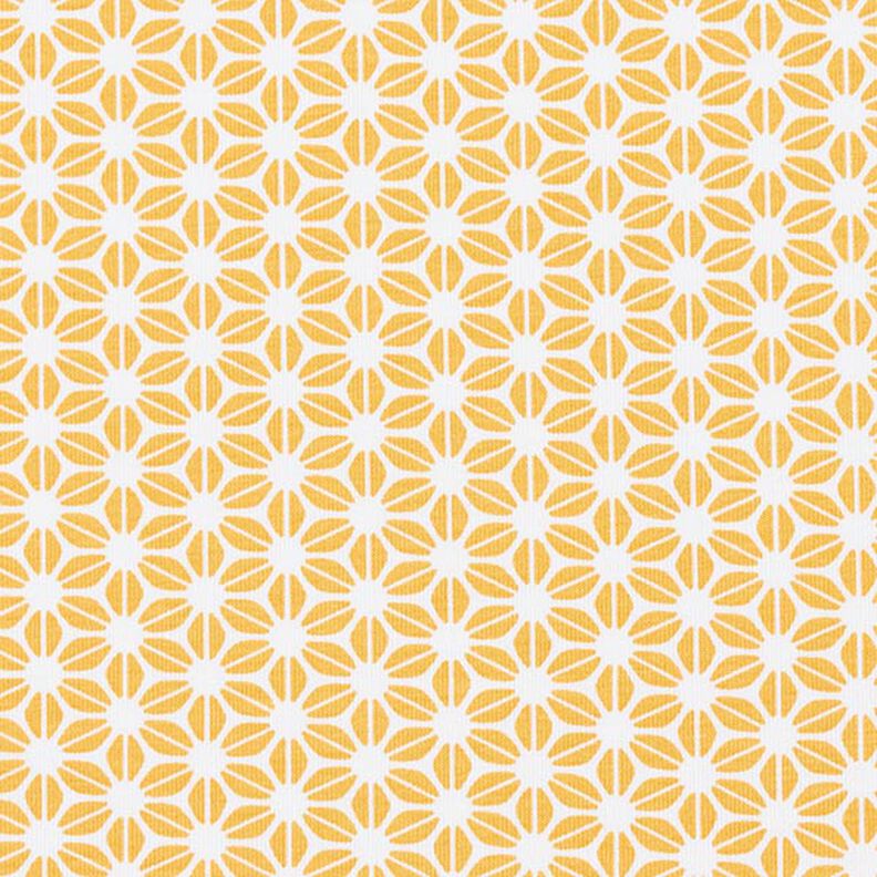 Jersey coton Motif floral abstrait – écru/jaune curry,  image number 1