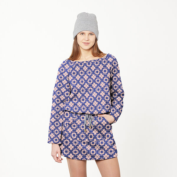 Soft sweat Motif norvégien – indigo/saumon, image number 6