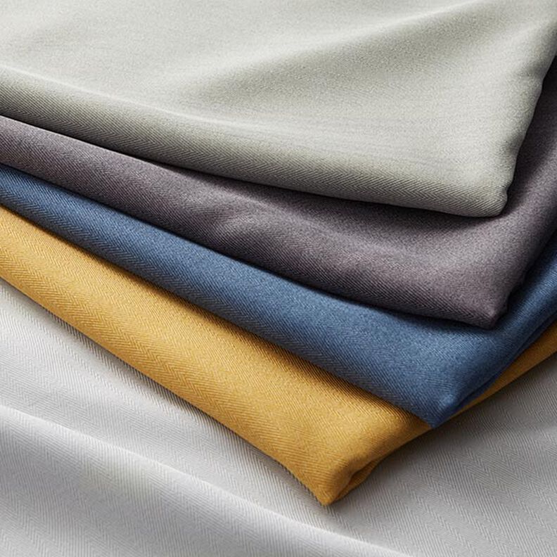 Tissu occultant Chevrons – bleu jean,  image number 4