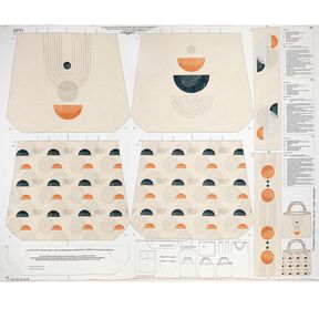 Sacs Panel Canvas Arcs multicolores design scandinave – nature/jaune curry, 