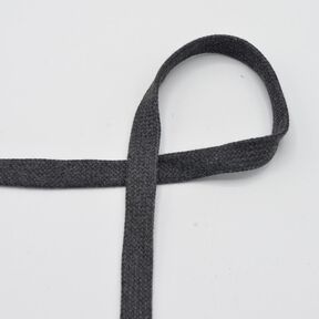Cordon plat Sweat-shirt à capuche Coton Chiné [15 mm] – anthracite, 