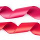 Bande de satin Bordure picot - rose vif,  thumbnail number 3