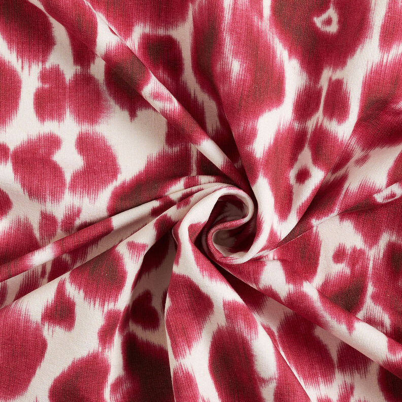 GOTS French Terry Batik motif léopard | TCC x LOOKS by Wolfgang Joop – baies/crème,  image number 5