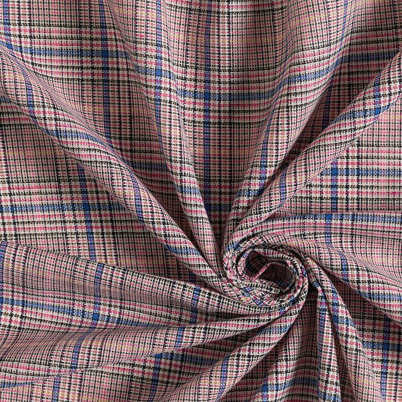 Coton mélangé Motif à carreaux fins – rose intense/bleu roi,  image number 3