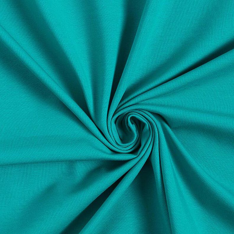 Jersey coton Medium uni – vert émeraude,  image number 1