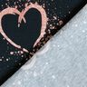 Jersey coton Cœurs dorés mouchetés | Glitzerpüppi – bleu noir/vieux rose foncé,  thumbnail number 4