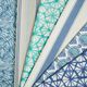 Tissu d’extérieur Canvas Feuilles abstraites – bleu,  thumbnail number 8