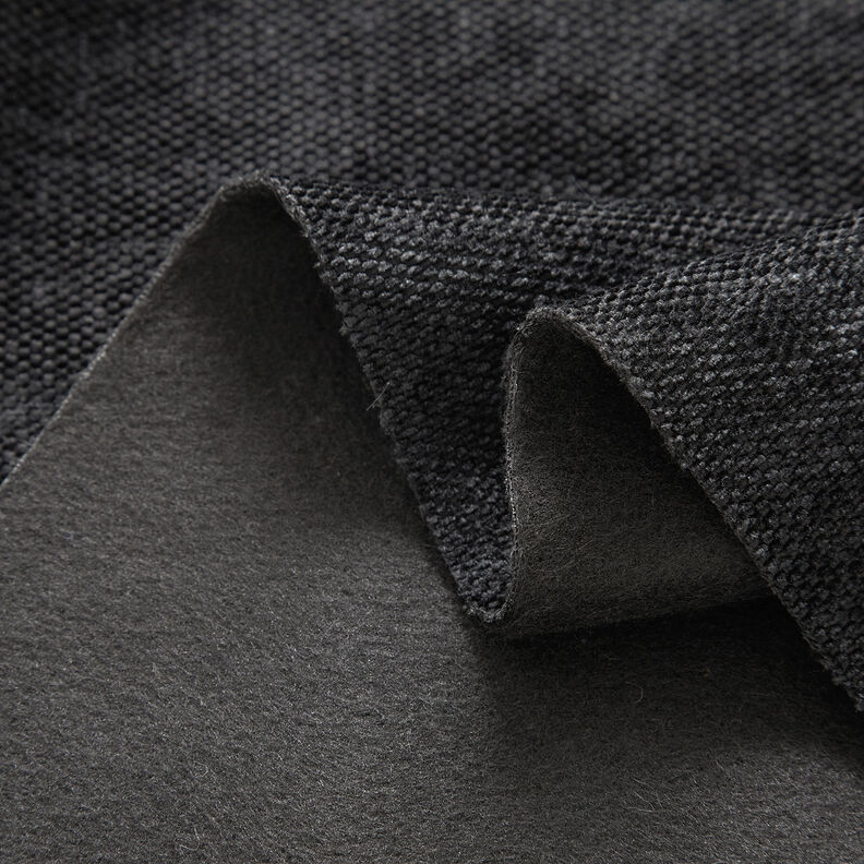 Tissu rideau thermique Chenille – noir,  image number 4