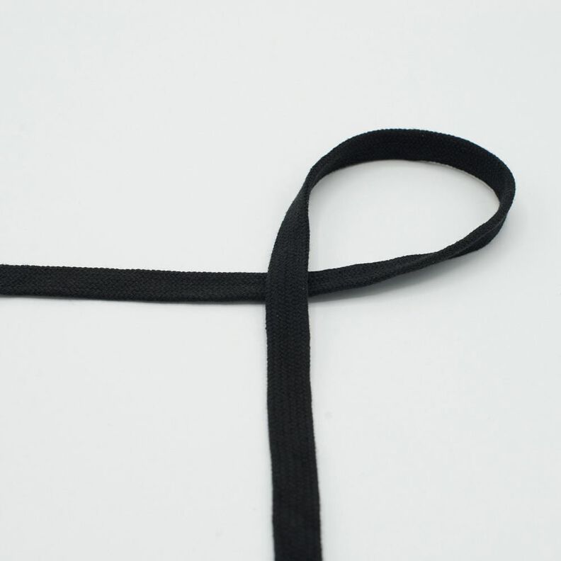 Cordon plat Sweat-shirt à capuche Coton [15 mm] – noir,  image number 1
