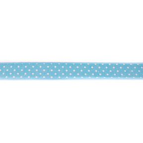 Ruban tissé Chambray pois – turquoise clair, 