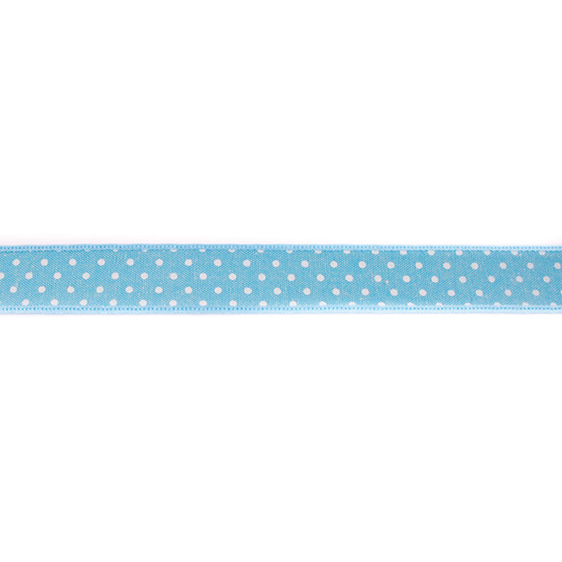 Ruban tissé Chambray pois – turquoise clair,  image number 1